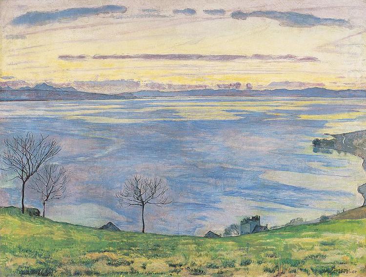 Genfersee am Abend von Chexbres aus, Ferdinand Hodler